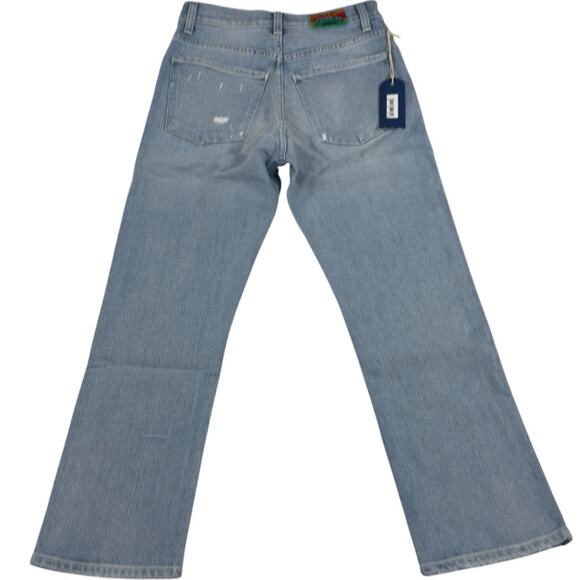 Daily Blue By AG Hype Straight Leg Jeans High Rise Distressed Dust Size 25 NEW - Picture 3 of 15